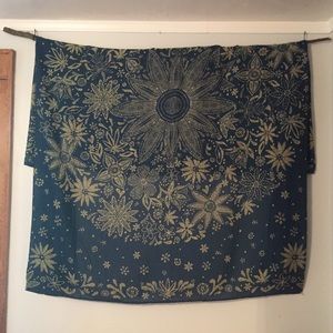 Blue wall tapestry